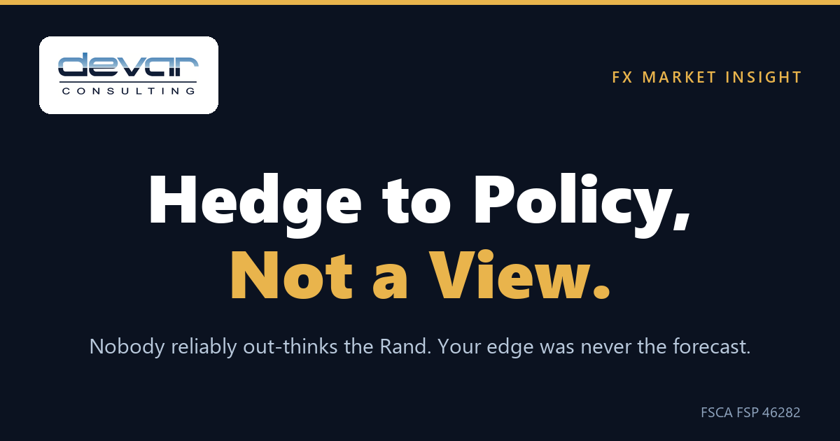 Hedge to Policy, Not a View